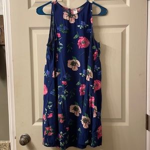 SOLD🟪 Navy blue, floral print dress